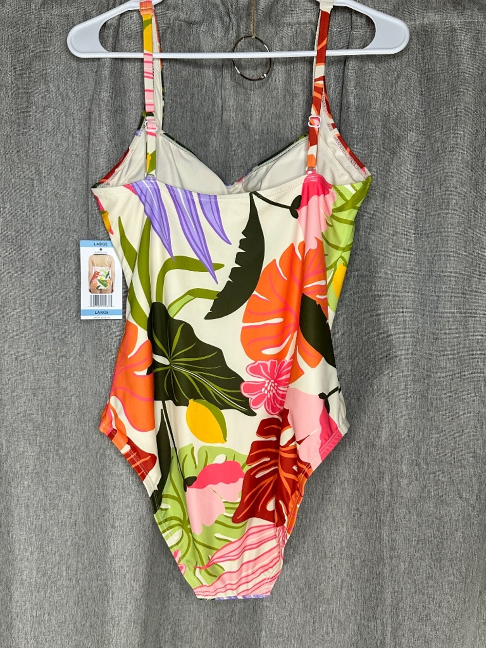 NWT Social Standard by Sanctuary Tropical Floral One-Piece Swimsuit L